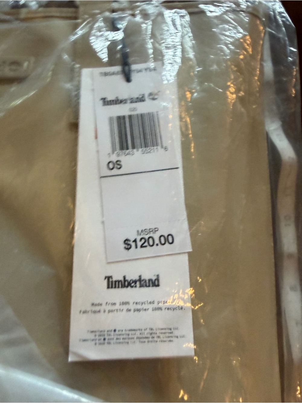 Light Beige Tote with Top Handles NWT Timberland - Picture 9 of 13